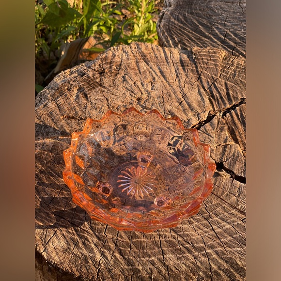Vintage Pink Depression Candy Dish Bowl - Picture 14 of 14